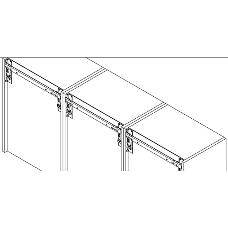 SO-TECH® TH6402 Montagezubehör, verdeckte Schrankaufhänger verstellbar aus verzinktem Stahl, Tragkraft 178 kg/Paar mit teilbarer Aufhängeschiene, 1 Set – Bild 7