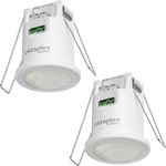 Oktaplex motion Oktaplex Ron Einbau-Bewegungsmelder Innen flach 360 Grad / 8m Infrarot Sensor Deckenbewegungsmelder 3-Draht 230V LED geeignet, weiß