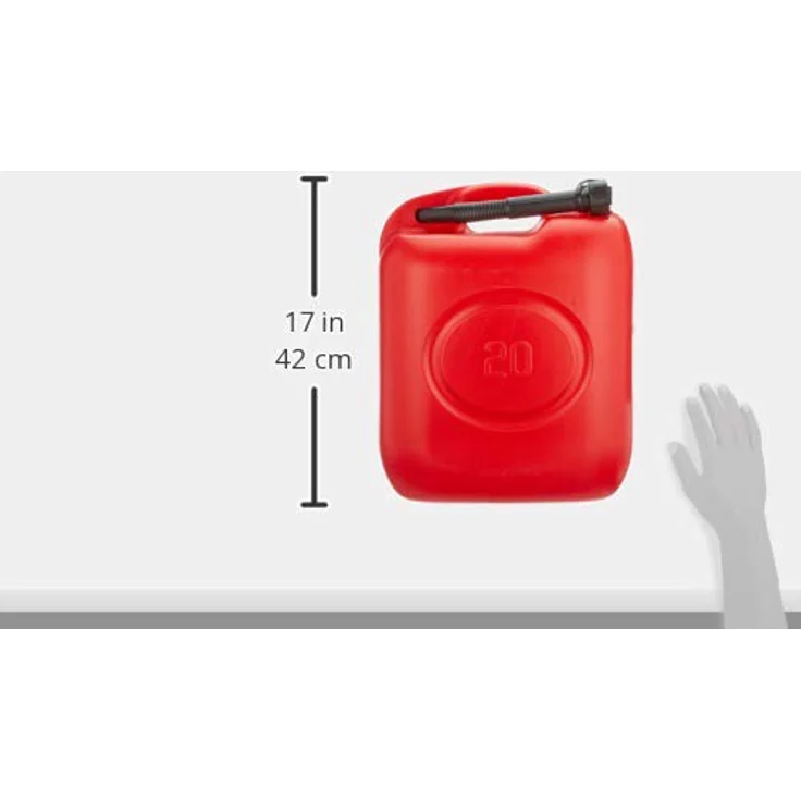 Kanister aus rotem Kunststoff, 20 l – Bild 4