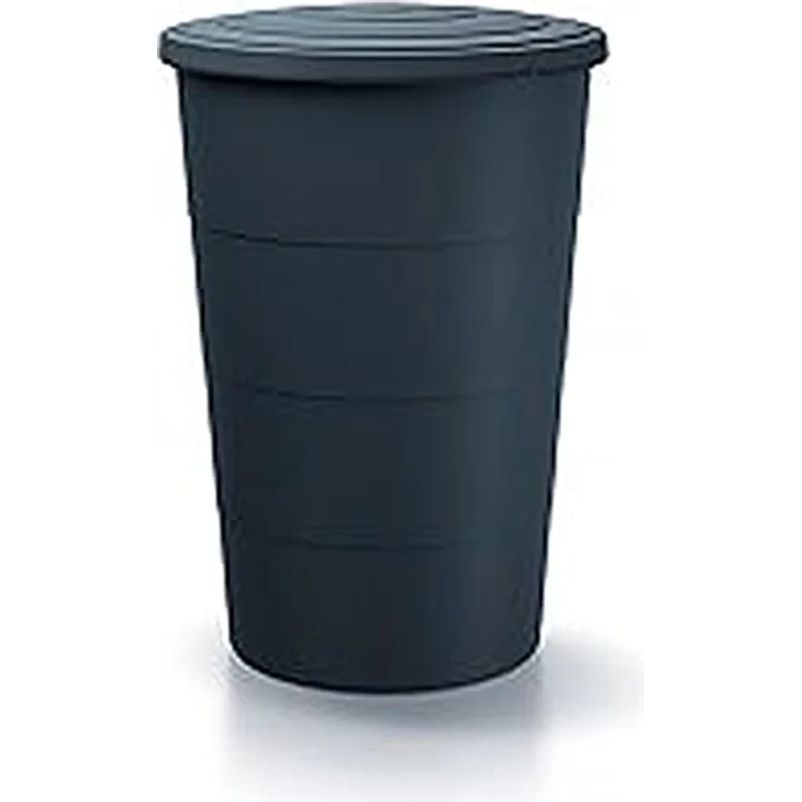 Barril de agua de lluvia 160L Smooth de plastico en color antracita 60 (largo) x 60 (ancho) x 87,8 (altura) cm – Bild 1