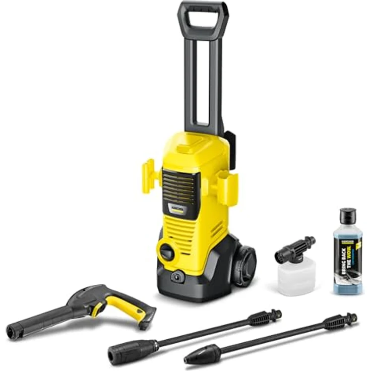 Kärcher Hochdruckreiniger K 3 FJ, mit 6 m Hochdruckschlauch, Vario Power-Strahlrohr und Schaumdüse, ideal für Garten und Auto – Bild 1