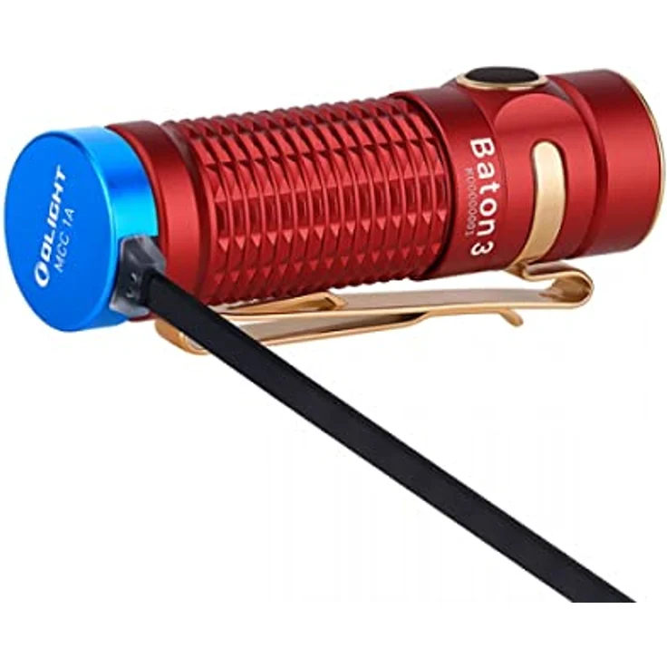 OLight Baton 3 Red LED Taschenlampe akkubetrieben 1200lm 33h 53g – Bild 4