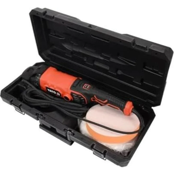 Yato YT-82196 Handschleifer Rotorbitalschleifer 3500 RPM, 1400 W, Schwarz und Orange – Bild 4