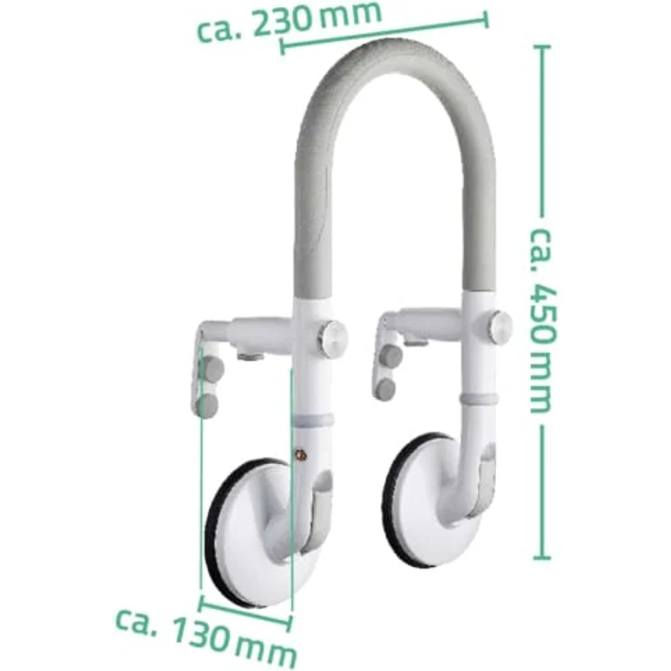 Ridder Badewannen-Einstiegshilfe 'Premium' mit Saugern bis 120 kg weiß/grau, praktische Saug-Einstiegshilfe mit 45 cm Höhe und 23 cm breiter Stufe – Bild 4