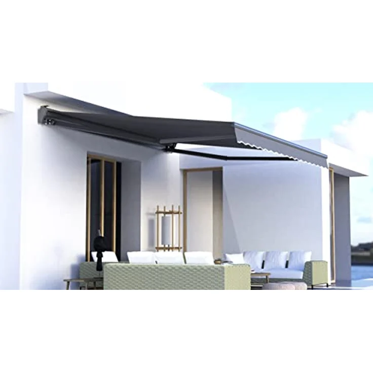 home Trends Markisenhalterung Decken- und Wandhalterung mit Befetigungsmaterial Stahl/Aluminium und Weiß/Antrazit zur Auswahl (1, Dual-Stahl-40mm-weiß) – Bild 5