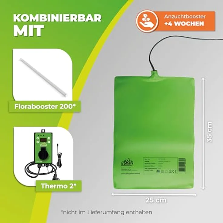 Wärmematte für Pflanzen 25x35cm, 15W - Biogreen – Bild 3
