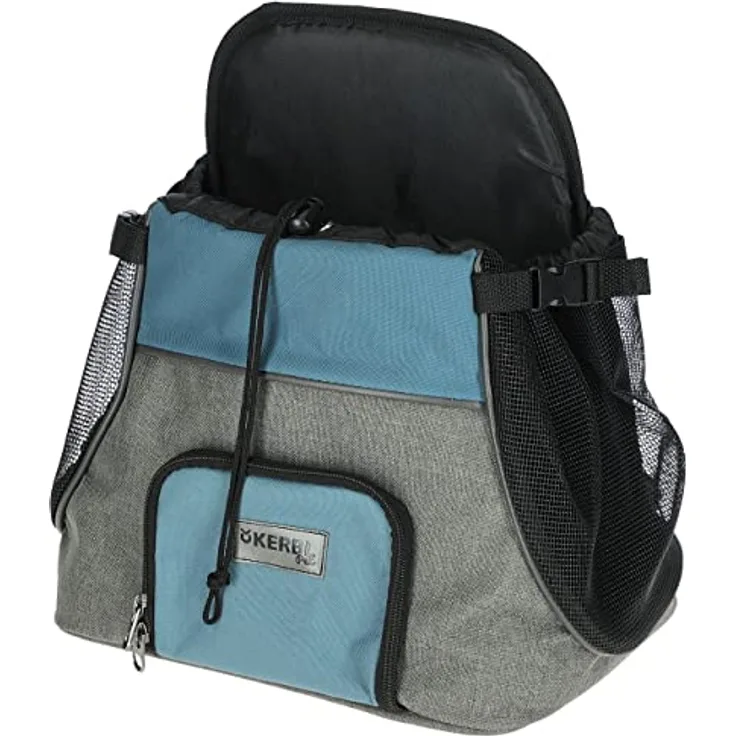 Fronttragetasche Vacation 31x24x38cm, grau/blau