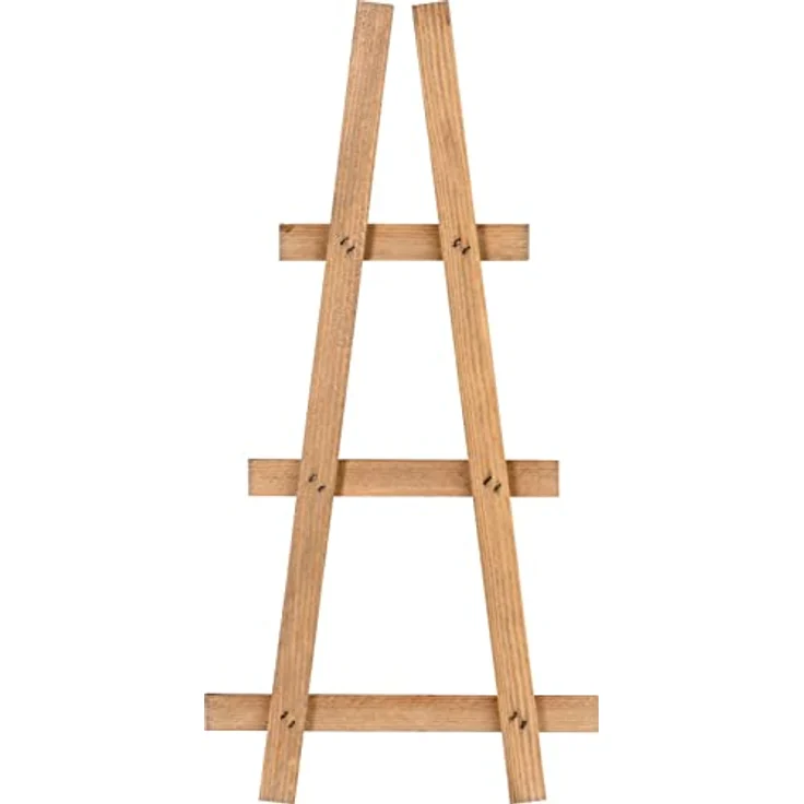 dobar® Green Label 29185FSCe Dekorative Blumentopf-Rankhilfe Sorento| 4er-Set Rankgitter aus Holz | 19 x 1,4 x 39 cm | Pflanzstütze Gr. M | Braun – Bild 3