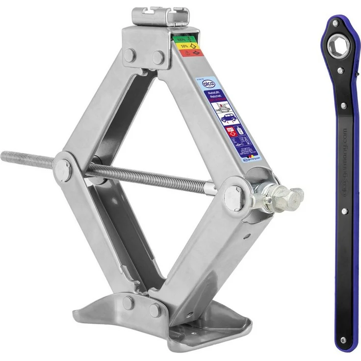 alca Wagenheber Autolift Ratschet 2t, Scherenwagenheber mit Hubbereich 115-410 mm, leicht und stabil – Bild 1