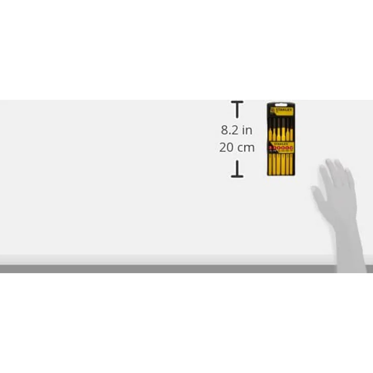 Stanley Splinttreiber-Set 6-teilig (pulverlackiert, gehärtet, 1.5 mm / 3 mm / 4 mm / 5 mm / 6 mm / 8 mm Splints) 4-18-226, Gelb – Bild 4