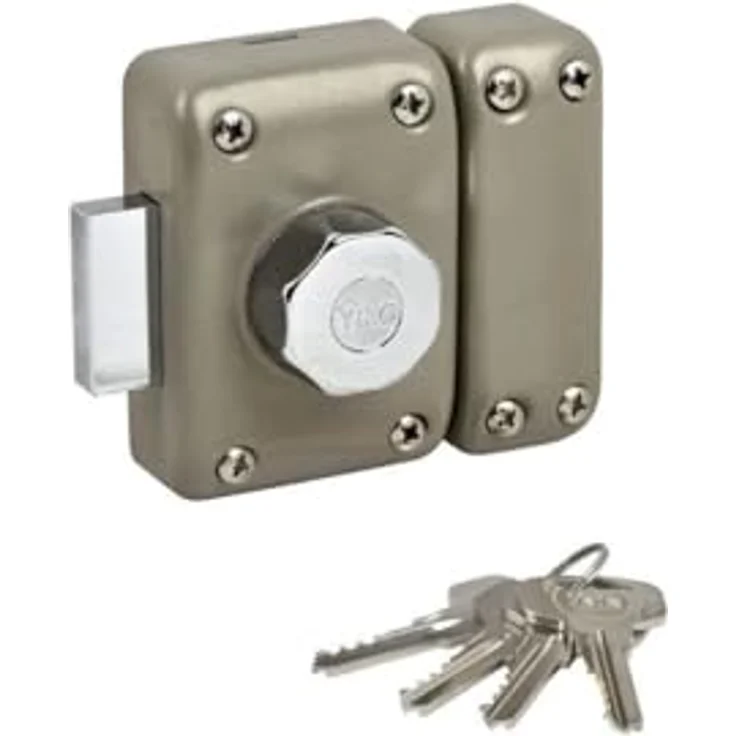 Yale YV25BT-45/SC Türschloss, Goldbraun, 5-poliger Zylinder, Schutz gegen Picking und Ziehen, Ø23 mm – Bild 1