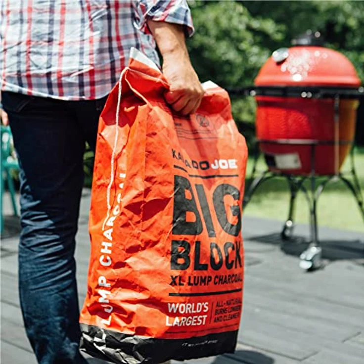 Kamado Joe XL 9.1kg Naturholzkohle, wiederverwendbar für BBQ und Grillen, bis zu 18 Stunden Lebensdauer, Schwarz – Bild 4