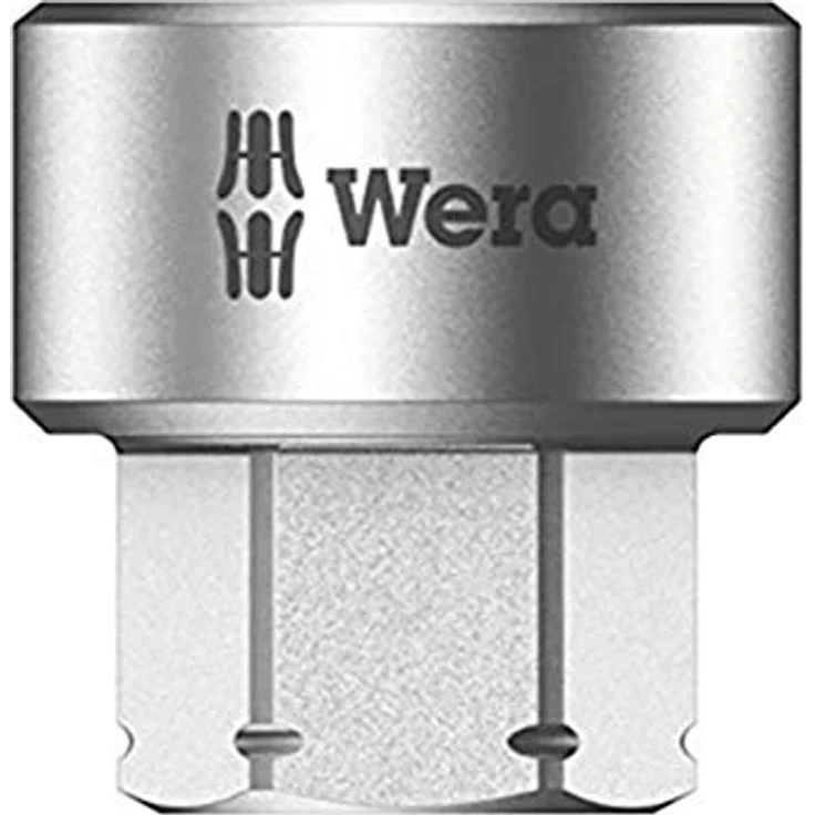 Wera Zyklop-Steckschlüsseleinsatz 6.3 mm (1/4), SW 12 mm, Chrom-Vanadium Stahl, hochglanzverchromt, niedrige Bauhöhe – Bild 1