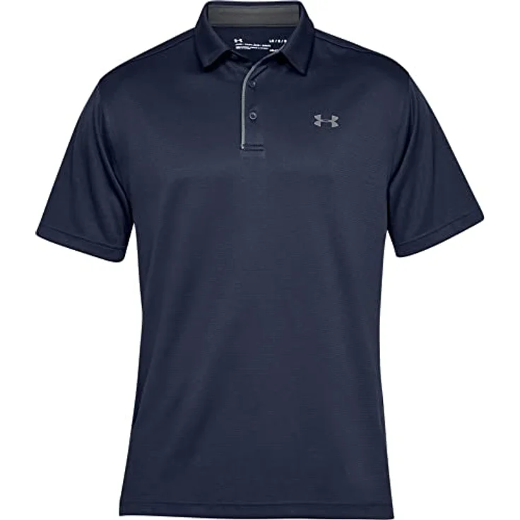 Under Armour Herren Tech Golf Poloshirt, lose Passform,  atmungsaktiv, schnelltrocknend, Anti Odor-Technologie, blau (Midnight Navy (410)), 3XL – Bild 5