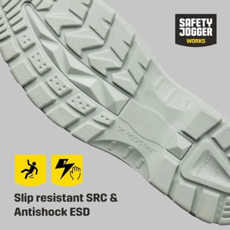 Safety Jogger X0500 Sicherheitsschuhe S2 SRC HACCP, rutschfest, wasserabweisend, Weiß, Größe 43 – Bild 5