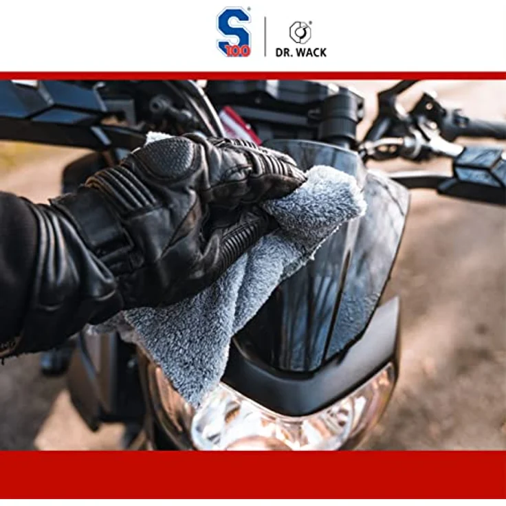 DR WACK Dr. Wack S100 Motorrad Schnellwachs, 500 ml, Hydrophobie-Formel für schnellen Lackschutz und spiegelnden Glanz – Bild 5