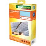 Windhager Sonnensegel für Seilspanntechnik, Wintergarten und Terrassen Beschattung, Seilspannmarkise, 270 x 140 cm, 10881