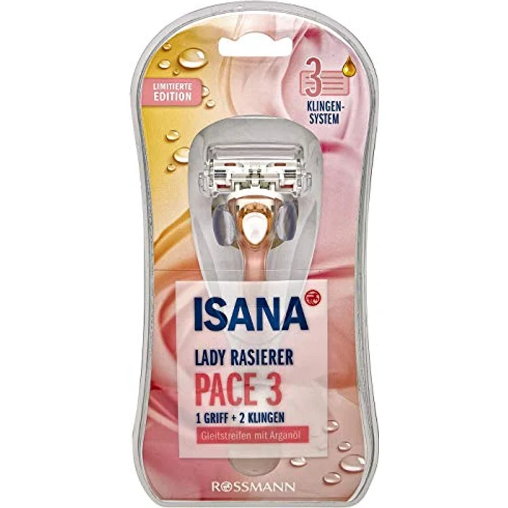 Isana Pace 3 Lady Rasierer, Premium Rasurhobel mit 30 Klingen und Reisetasche mit Spiegel – Bild 1