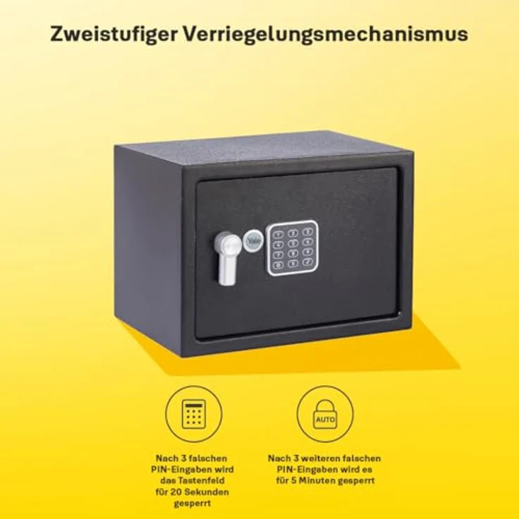 Yale, Tresor, YE YSV250DB2 - Tresor PIN-Code 16.3L (16.30 l) – Bild 3