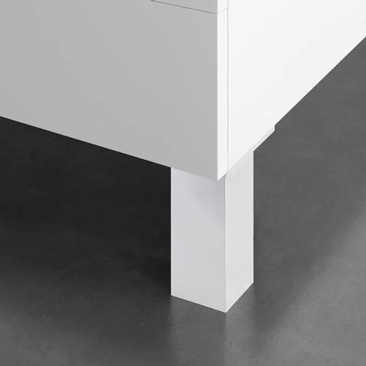 Amig REI Eckfuß quadratisch aus ABS, Metalloptik Aluminium, Höhe 150 mm, mehrfarbig mit Sternen und Streifen, max. 100 kg – Bild 2