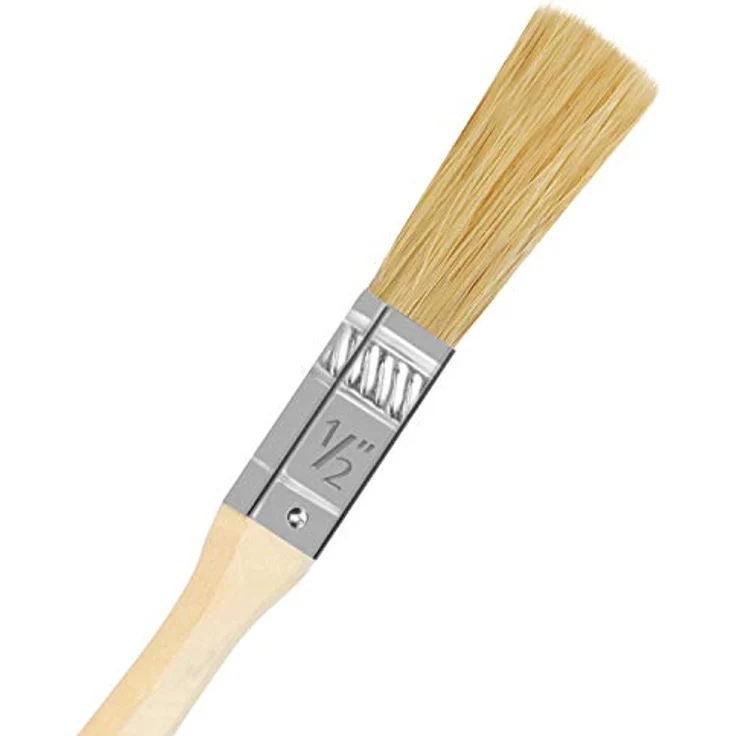 Kurtzy 72 STK Wiederverwendbare 12,7 mm Pinsel Set - Professionelle Lackpinsel für Lacke, Farben, Klebstoffe, Gesso & Beizen - Acryl Pinsel mit Holzgriff für Malerbedarf – Bild 4