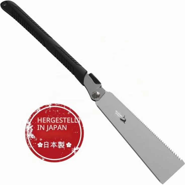 FAMEX 5523 Profi Japansäge Ryoba, 240mm Karbonstahl, zweiseitig fein/grob, 7-9/17 TPI, klappbar, Zugsäge für präzise Schnitte – Bild 2