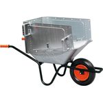 FLORA Schubkarre, Schubkarrenaufsatz Carrier Volumo +, zur Verdreifachung des Ladevolumens, verzinktes Stahlblech, silber