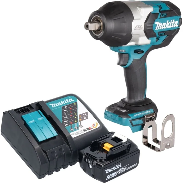 Makita DTW 1004 RT1, Akku Schlagschrauber 18 V mit 1050 Nm, 1/2" Brushless, inkl. 5,0 Ah Akku und Ladegerät