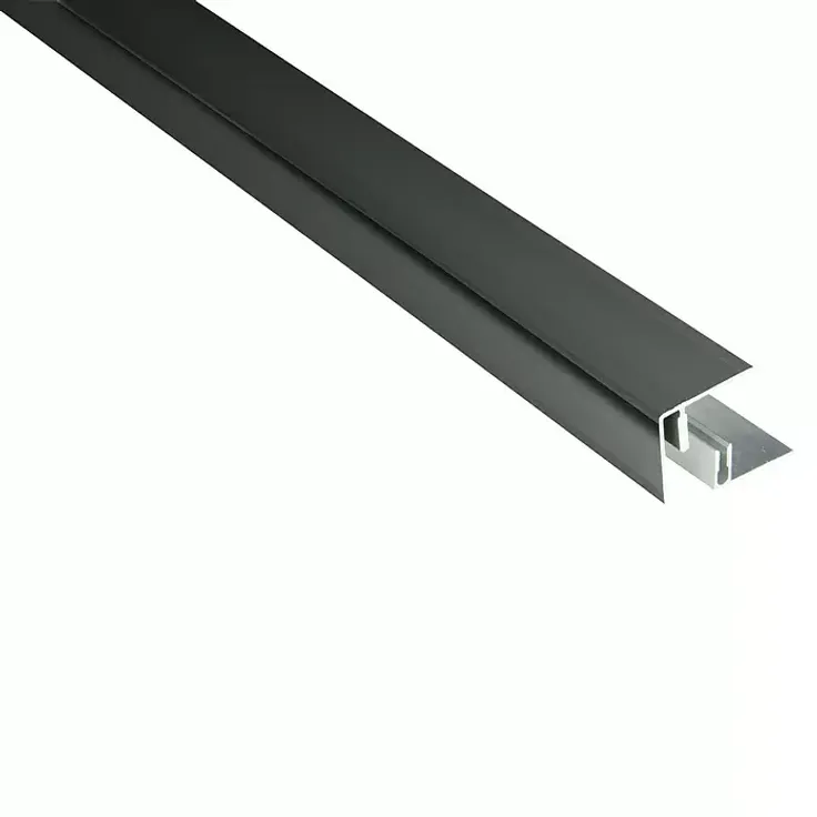 Kovalex Seitenabschlussprofil Aluminium, Anthrazit, geeignet für WPC-Terrassendielen, 2.500 x 41 x 45 mm