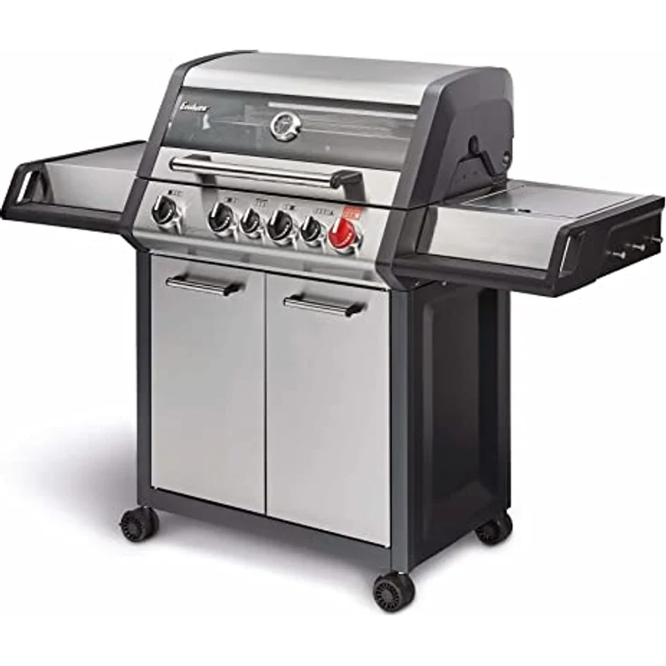 Enders Gasgrill MONROE PRO 4 SIK TURBO, 4-Brenner mit Kocher, Backburner-Infrarotbrenner, PanoVision Sicht, Guss-Rost, TURBO ZONE, HEAT RANGE Brenner und SIMPLE CLEAN #8378 – Bild 1