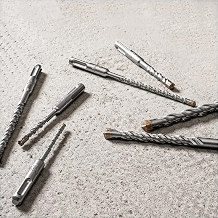 STIER Hammerbohrer Set Premium SDS-plus, 7-teilig, Beton & Mauerwerk, rechtsschneidend, 110 und 160 mm Gesamtlänge – Bild 2