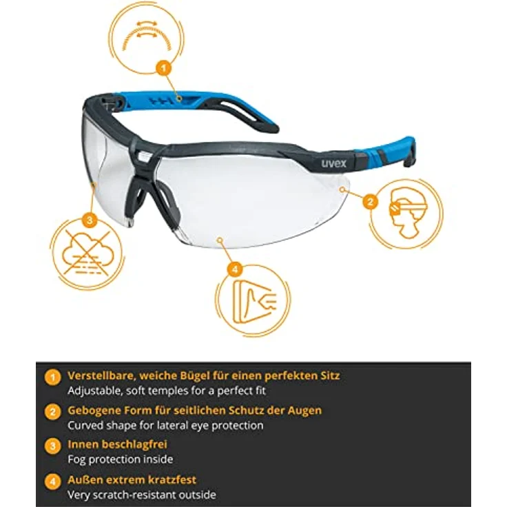 Uvex 9183 91832 Schutzbrille inkl. UV-Schutz DIN EN 166 – Bild 2
