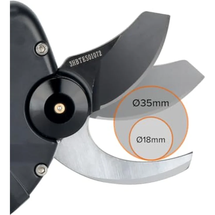 BAHCO Akku-Gartenschere, kabellos, 35 mm mit 2 Batterien und intelligentem Display – Bild 3