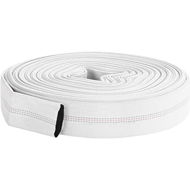 vidaXL Feuerlöschschlauch, 30 m 1" PVC, flexibler Flachschlauch in Weiß mit 8 bar Arbeitsdruck – Bild 2