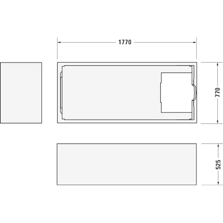 Duravit Badewanne No 1 1, Einbaubadewanne mit Rückenschrägen, weiß, 1800x800mm, 180l – Bild 2