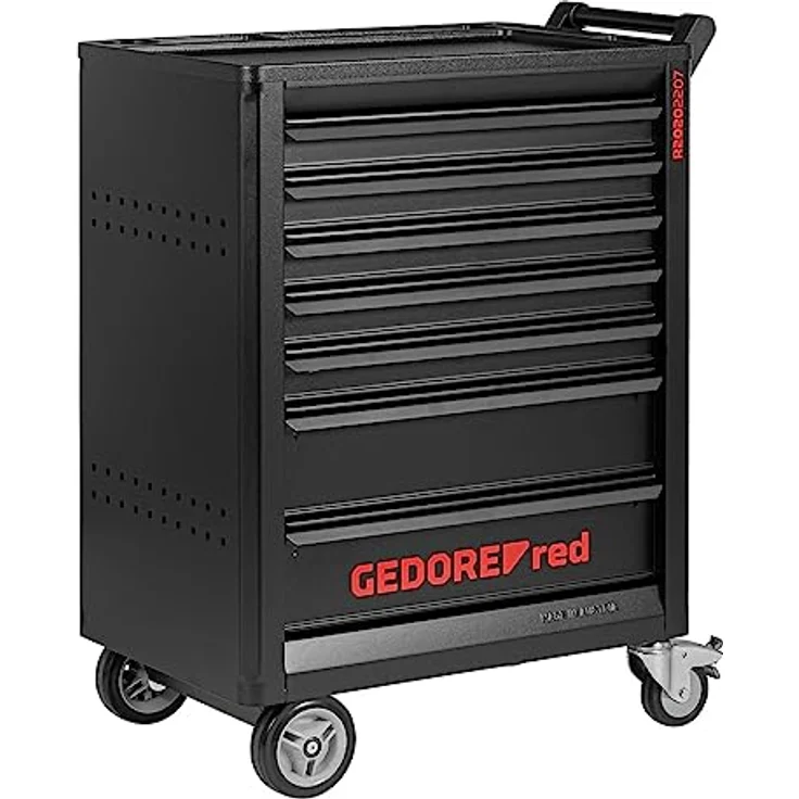 Gedore Wks.Wagen GEDMaster 7 Schubl. - Werkstattwagen mit 400 kg Tragkraft, pulverbeschichtet RAL 9005, unbestückt – Bild 6