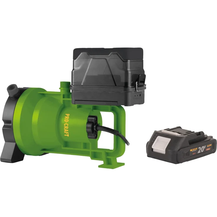 Procraft CPN21bb Akku Tauchpumpe 20 V, 3200 l/h, inklusive 1x Akku 2,0 Ah - ohne Ladegerät