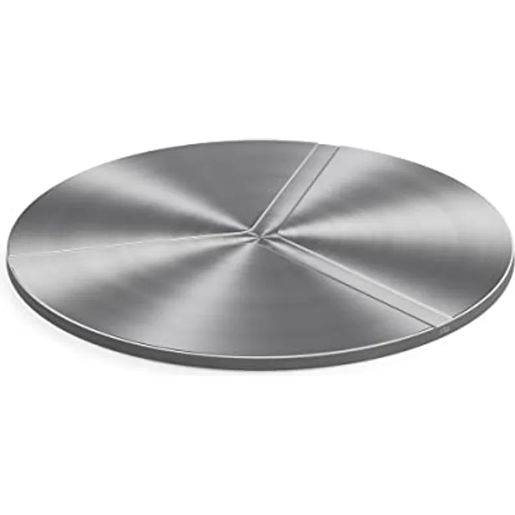 höfats - BOWL 70 Deckel - Abdeckung für Feuerschale um Funkenflug zu vermeiden - rutschsicher und wackelfest, gewölbter Deckel verhindert Wasseransammlung - aus gebürstetem Edelstahl
