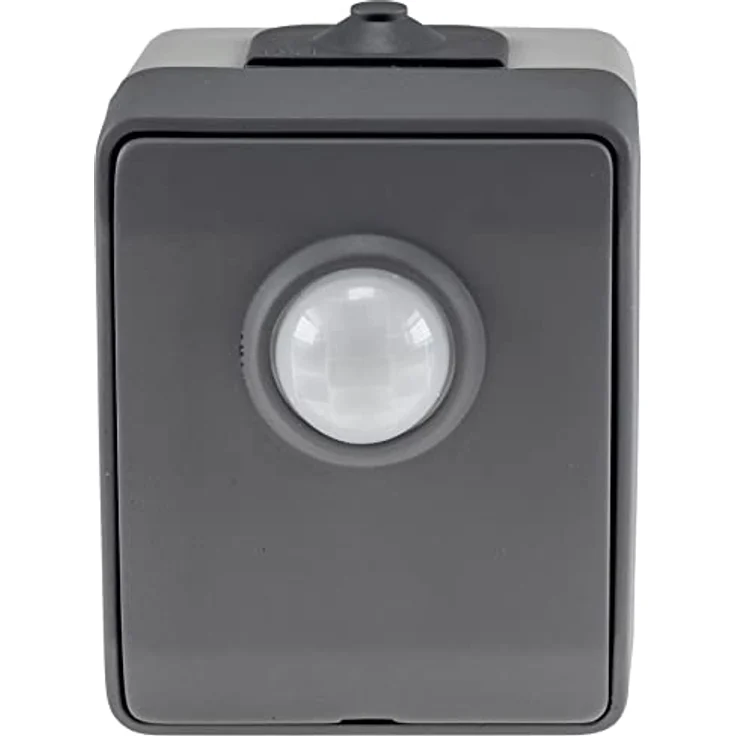 ChiliTec Bewegungsmelder Aussen Aufputz für Feuchtraum IP54 Innen & Außenbereich Wetterbeständig - Ersatz für einen Lichtschalter Grau/Anthrazit – Bild 2