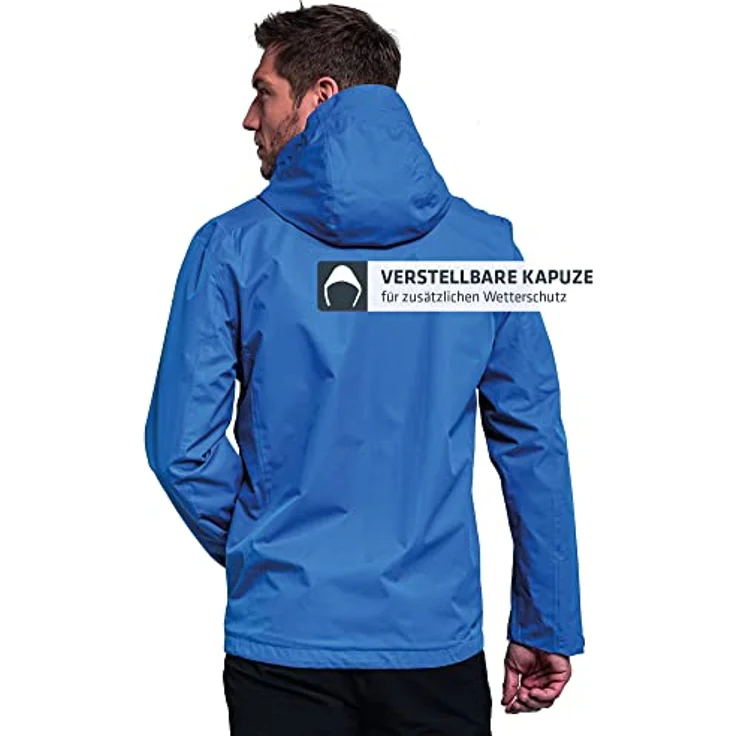 Schöffel Anorak Jacket Gmund M, wasser- und winddicht, atmungsaktiv, 10.000mm Wassersäule, blau – Bild 5