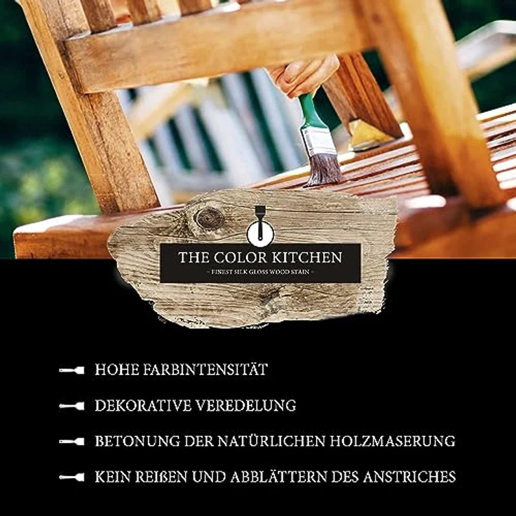 A.S. Création Holzschutzlasur Palisander, seidenglänzend, 2,5 l für Innen und Außen, UV-beständig, lösemittelfrei, umweltschonend – Bild 3