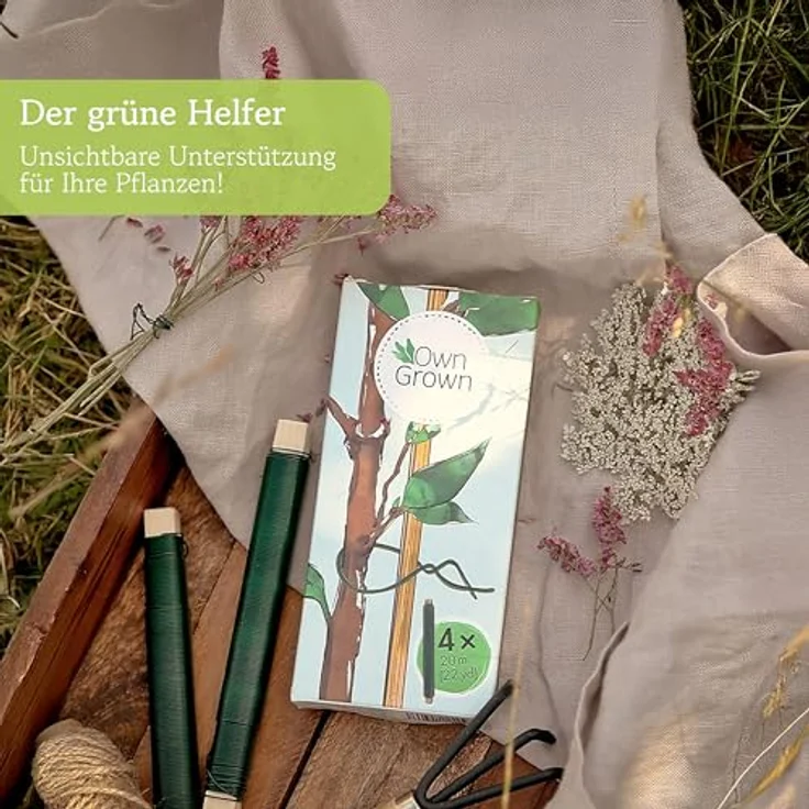Owngrown Bindedraht Pflanzen 4x20m Garten Draht Und Pflanzenbinder Grün Pflanzen Draht – Bild 7