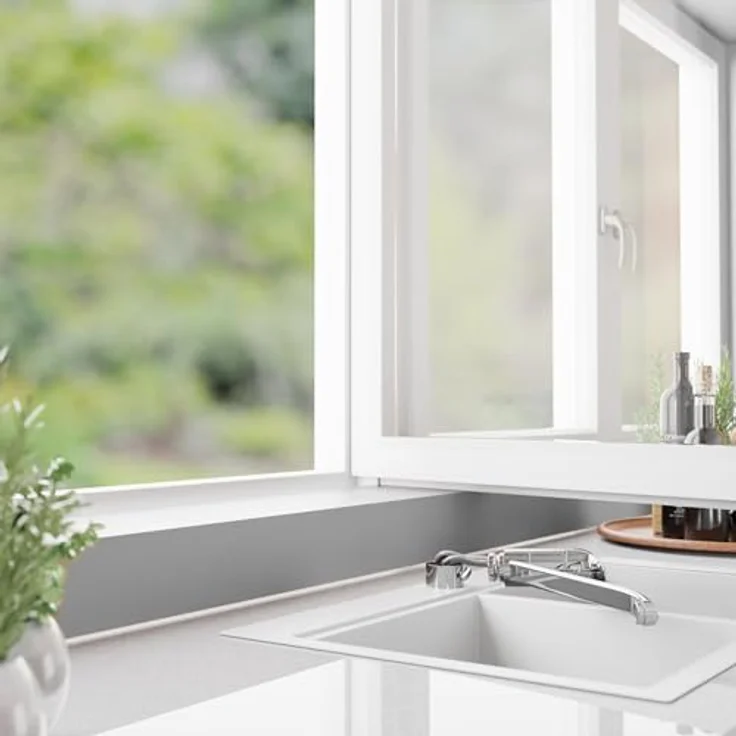 Schütte Spültischarmatur LUCA, Hochdruck Wasserhahn Küche für Unterfenster-Montage, chrom, 360° schwenkbar, Bajonett-Verschluss – Bild 7