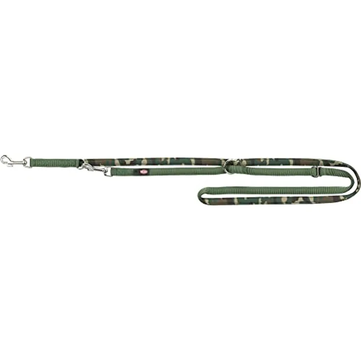 TRIXIE Premium V-Leine Mit Neopren-Polsterung, M–L: 2,00 M/20 Mm, Camouflage/Waldgrün - 1987623