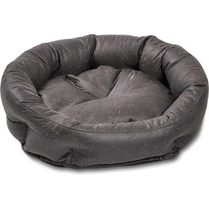 Wolters Tierbett Vintage Hundekörbchen grau, gemütlicher Schlafplatz im Vintage-Look, pflegeleicht und komplett waschbar