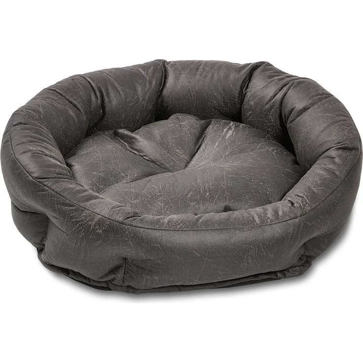 Wolters Tierbett Vintage Hundekörbchen grau, gemütlicher Schlafplatz im Vintage-Look, pflegeleicht und komplett waschbar