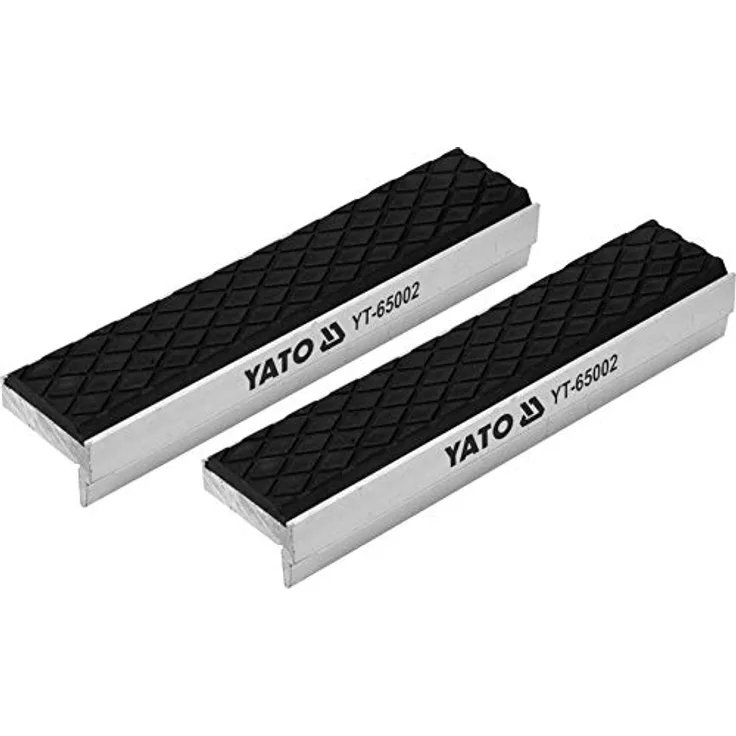 YATO Profi 125mm Schraubstock-Schutzbacken aus Aluminium mit Soft-Beschichtung 2-teilig, magnetisch, universell einsetzbar, optimaler Schutz für Ihr W