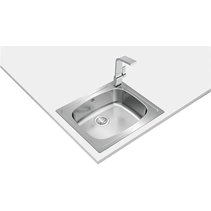 Teka Universe Spüle 60TXP1C, Edelstahl poliert, 1 x Behälter, Ablaufgarnitur mit Korb 3½" – Bild 5