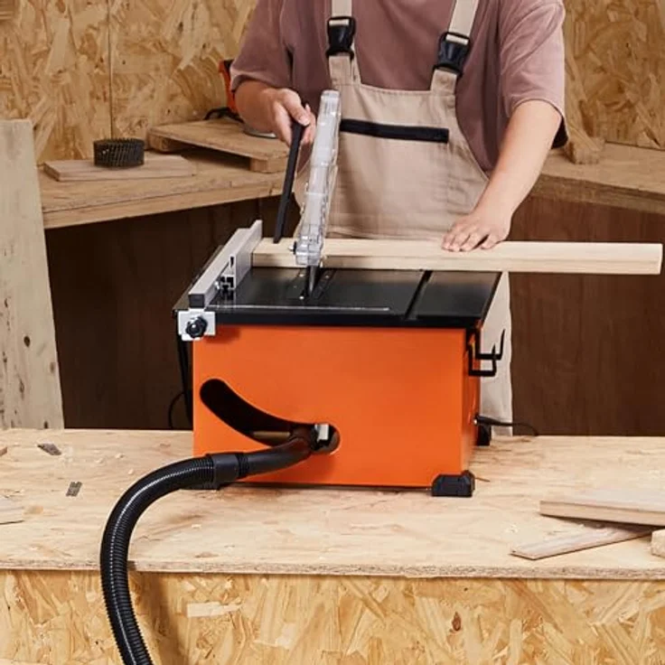 VEVOR Tischkreissäge WTS210F, 225 mm Schnittkapazität, 4800 U/min für Heimwerker-Holzbearbeitung und Möbelbau – Bild 8