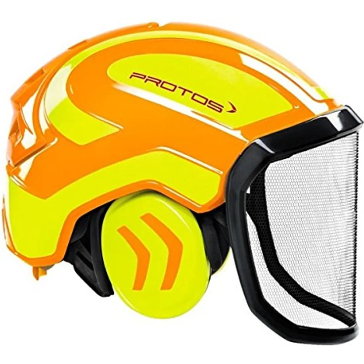 Protos Helm Integral Forest schwarz/gelb, feines Visier – Bild 7